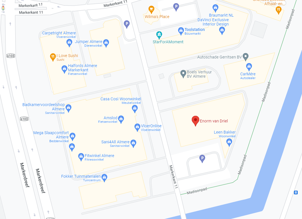 Hordeur kopen in Amsterdam - google_maps_vandriel
